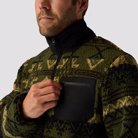 High Pile Printed Fleece Jacket - Men's