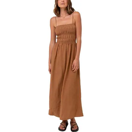 Classic Shirred Midi Dress - Women's