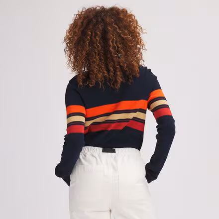 Mockneck Stripe Sweater - Women's