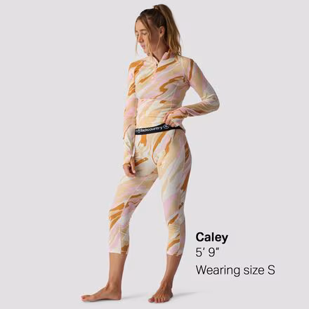 Spruces Mid-Weight Merino 3/4 Printed Bottom - Women's