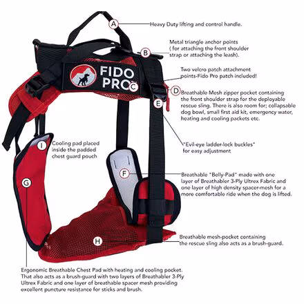 Panza Harness + Deployable Emergency Dog Rescue Sling
