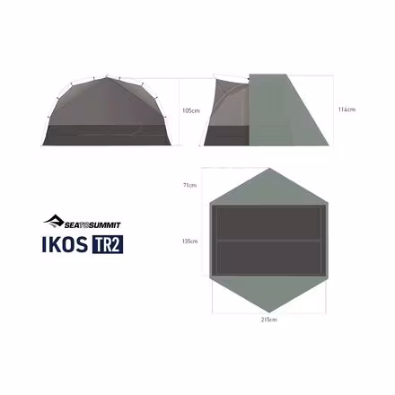 Ikos TR2 Tent: 2-Person 3-Season
