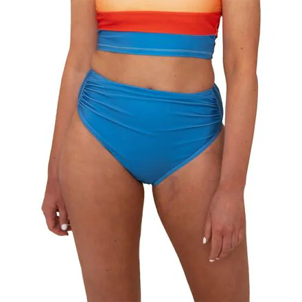 High Leg Ruched Bikini Bottom - Women's