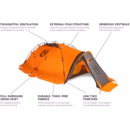 Chogori Mountaineering Tent: 2-Person 4-Season