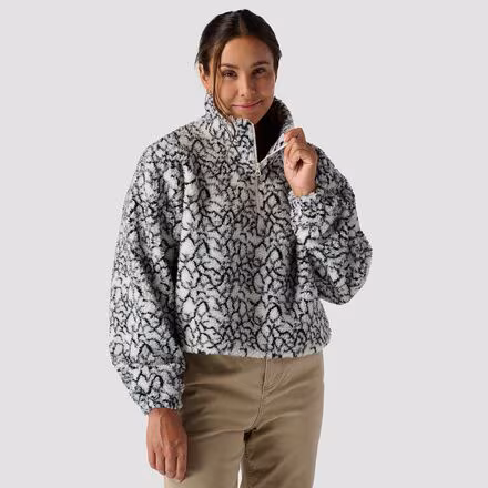Printed Mid Pile Fleece 1/4 Zip Pullover - Women's