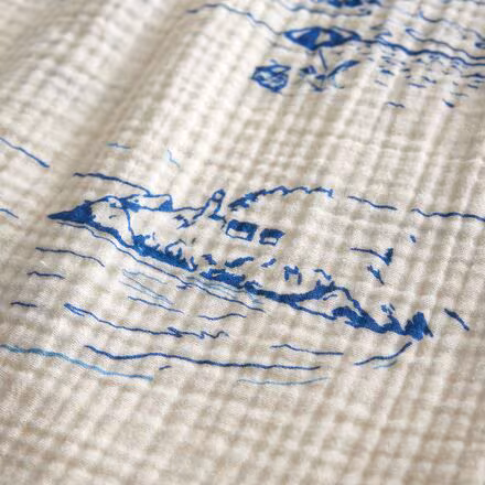 Button-Up Cotton Gauze Short-Sleeve Shirt - Women's