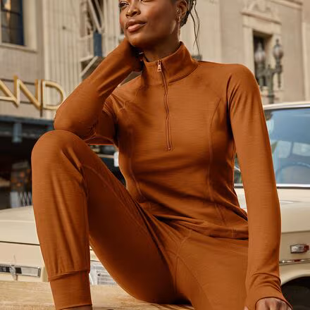 Heather Rib Take A Hike Zip Pullover - Women's