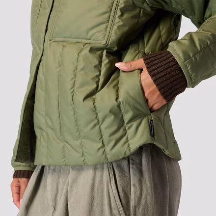 Oakbury Synthetic Quilted Shirt Jacket- Women's