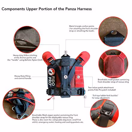 Panza Harness + Deployable Emergency Dog Rescue Sling