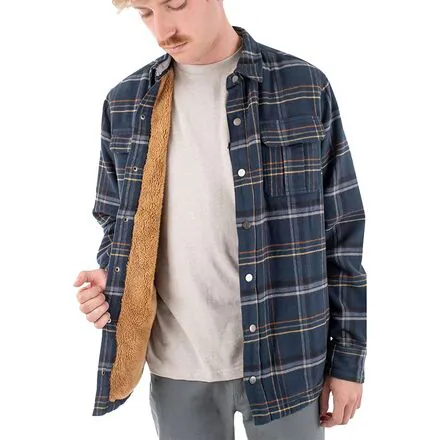 Sherpa Flannel Shirt Jacket - Men's