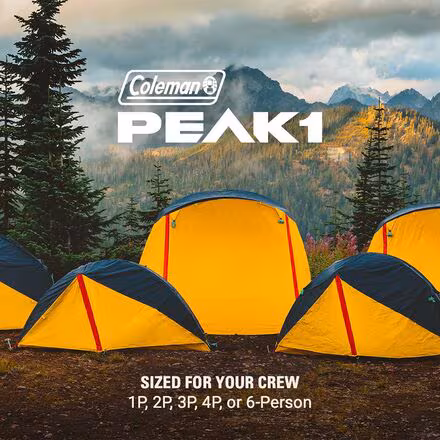 PEAK1 Backpacking Tent: 1-Person 3-Season
