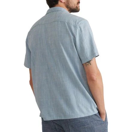 Embroidered Stretch Selvage Short-Sleeve Shirt- Men's