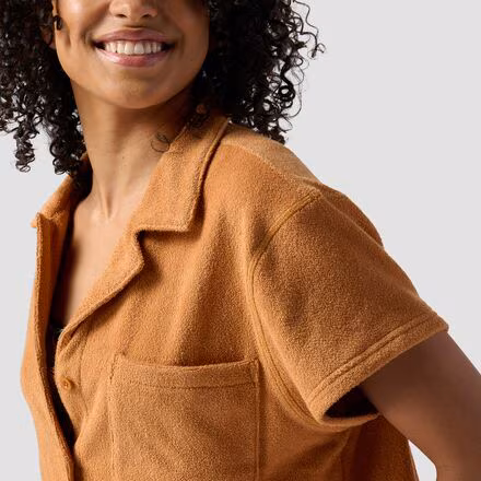 Terry Button-Down Shirt - Women's