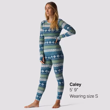 Spruces Print Lightweight Merino Crew - Women's