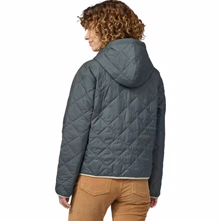 Diamond Quilted Bomber Hoodie - Women's