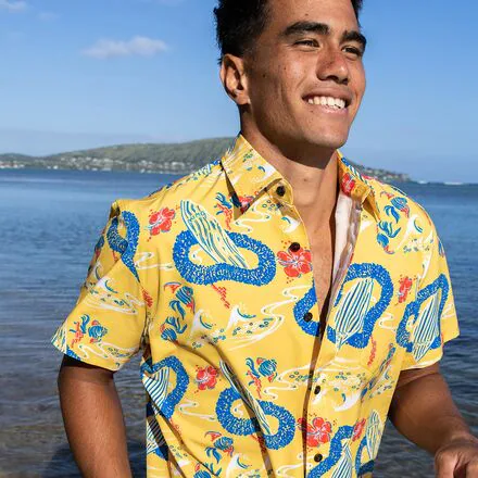 Recycled Surfboard Aloha Shirt - Men's
