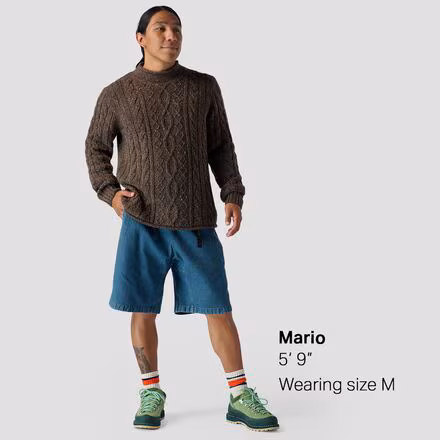 Cableknit Roll Neck Sweater - Men's