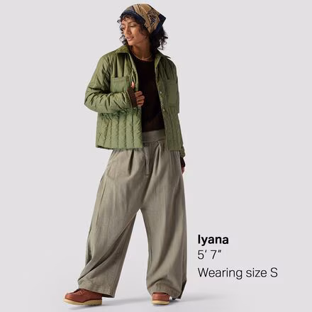 Oakbury Synthetic Quilted Shirt Jacket- Women's