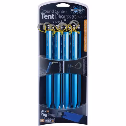 Ground Control Tent Pegs - 8-Pack