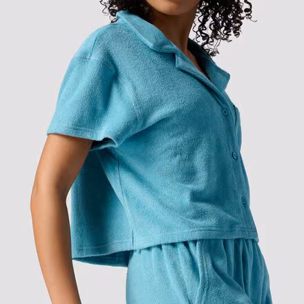 Terry Button-Down Shirt - Women's