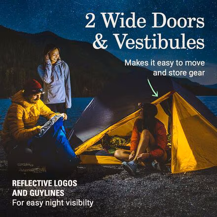 Peak1 Backpacking Tent: 3-Person 3-Season