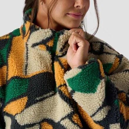 Printed Fleece 1/4-Zip Pullover - Women's