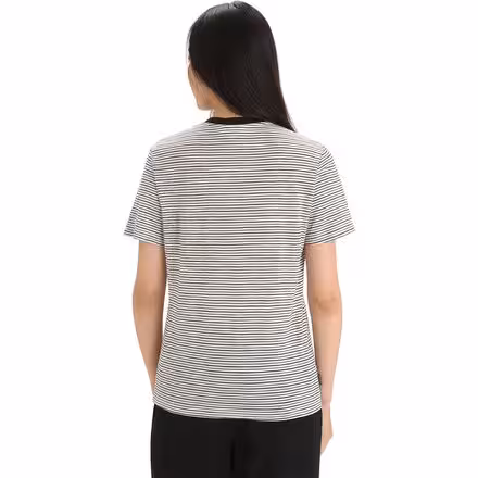 Merino Linen Short-Sleeve Stripe T-Shirt - Women's