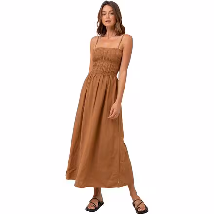 Classic Shirred Midi Dress - Women's