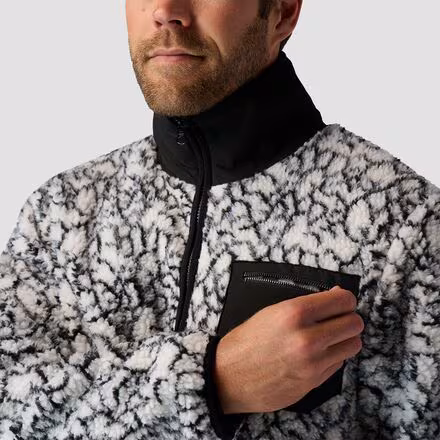 High Pile Printed Fleece Jacket - Men's