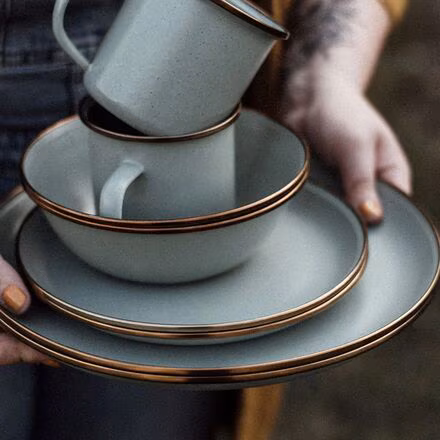 Enamel Plate Set of 2