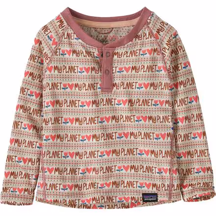 Capilene Midweight Henley Baselayer Top - Infant Girls'