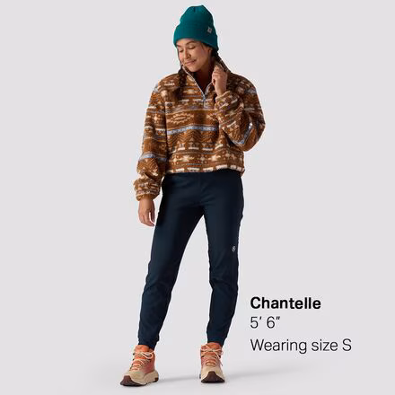 Printed Mid Pile Fleece 1/4 Zip Pullover - Women's