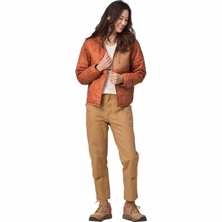 Diamond Quilted Bomber Hoodie - Women's