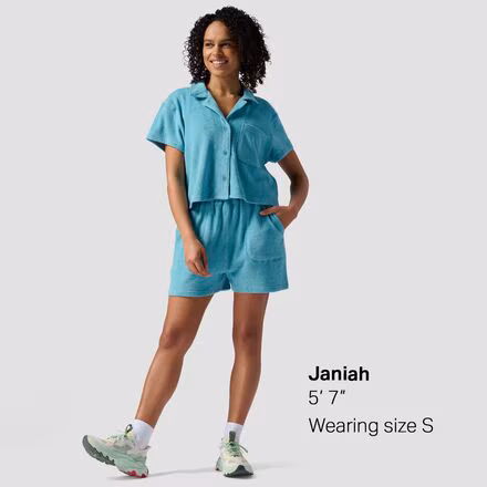 Terry Button-Down Shirt - Women's