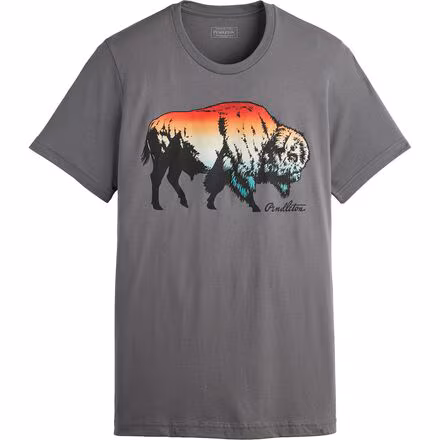 Ombre Bison Graphic T-Shirt - Men's