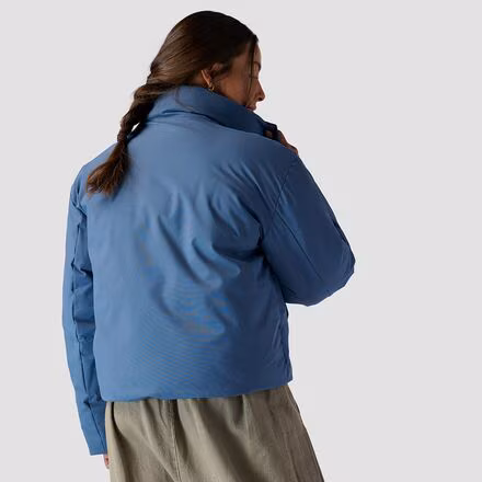 Cropped Boxy Snap Front Puffer - Women's