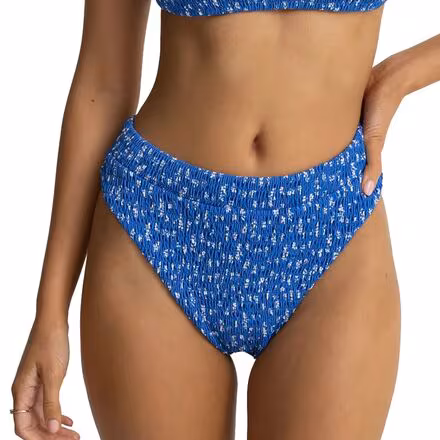 Elodie Floral Smocked Hi Waist Bikini Bottom - Women's
