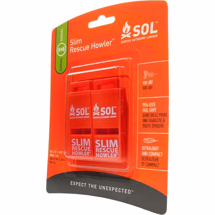 Slim Rescue Howler Whistle - 2-Pack