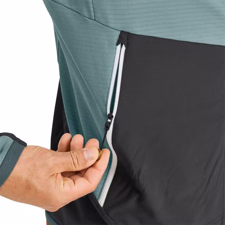 Fleece Rib Hooded Jacket - Men's