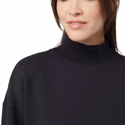 Oversized Mockneck Fleece Sweater - Women's