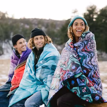 Original Puffy 1-Person Blanket - Geo Blue