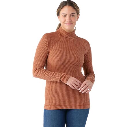 Thermal Merino Rib Turtleneck Top - Women's