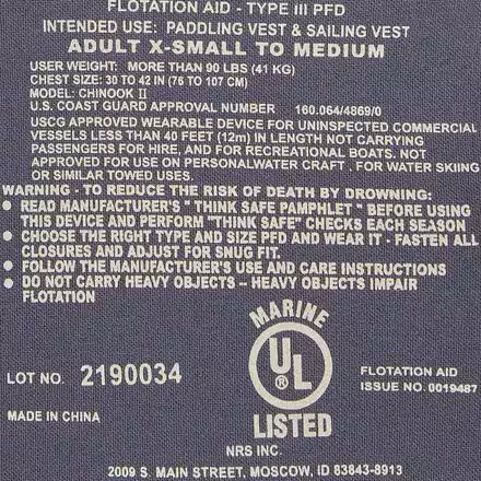 Chinook Personal Flotation Device - Men's