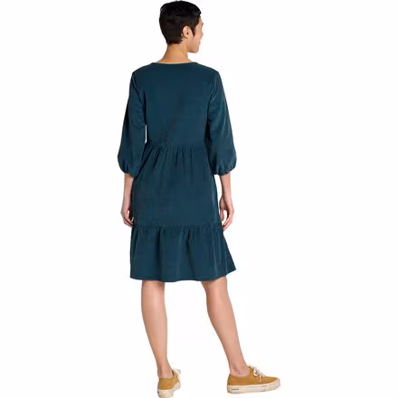 Scouter Cord Tiered Long-Sleeve Dress - Women's