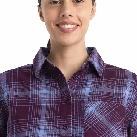 Merino 200 Dawnder Plaid Flannel Shirt - Women's