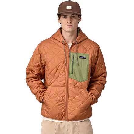 Diamond Quilted Bomber Hooded Jacket - Men's