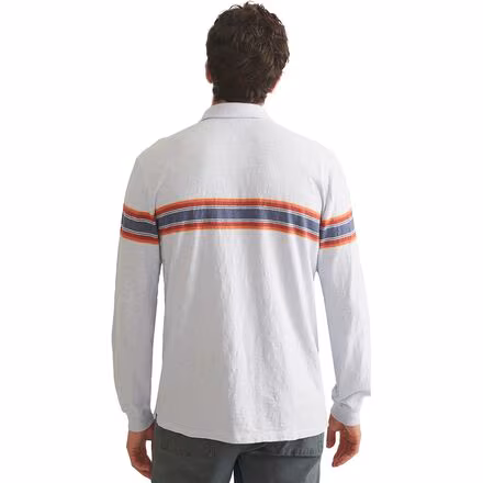 Nirvana Heavy Slub Stripe Long-Sleeve Rugby Polo - Men's