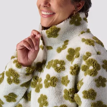 Printed Mid Pile Fleece 1/4 Zip Pullover - Women's