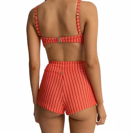 Terry Sands Stripe Surf Bikini Bottom Short - Women's
