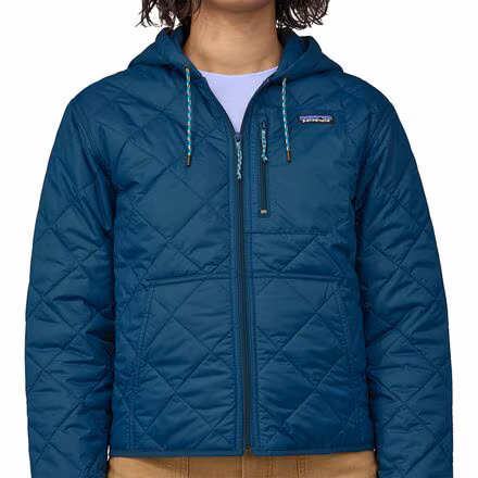 Diamond Quilted Bomber Hoodie - Women's